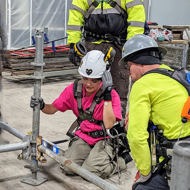 UBC Job Corps Tongue Point student scaffolding