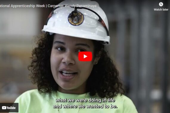 UBC Job Corps Video National Apprenticeship Week - Carpenter Wendy Penaminaya