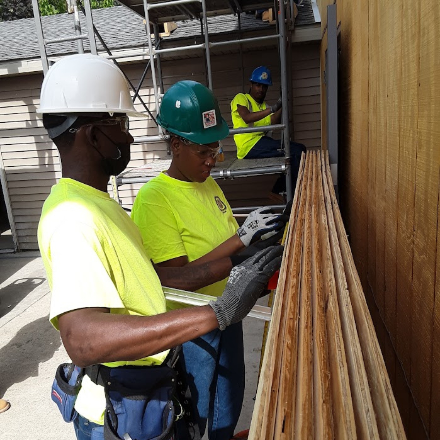 UBC Job Corps students working outside