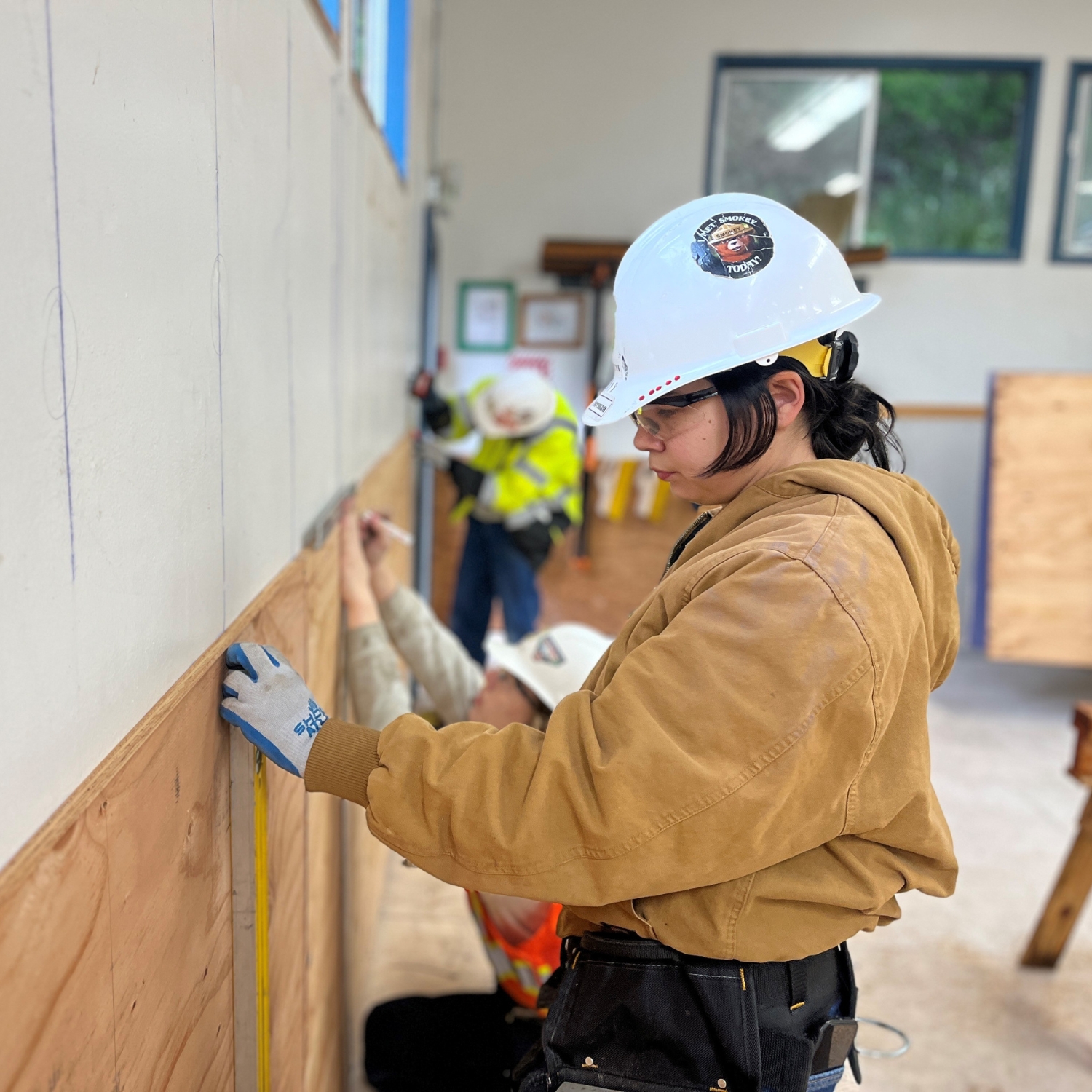 UBC Job Corps student practicing in training center