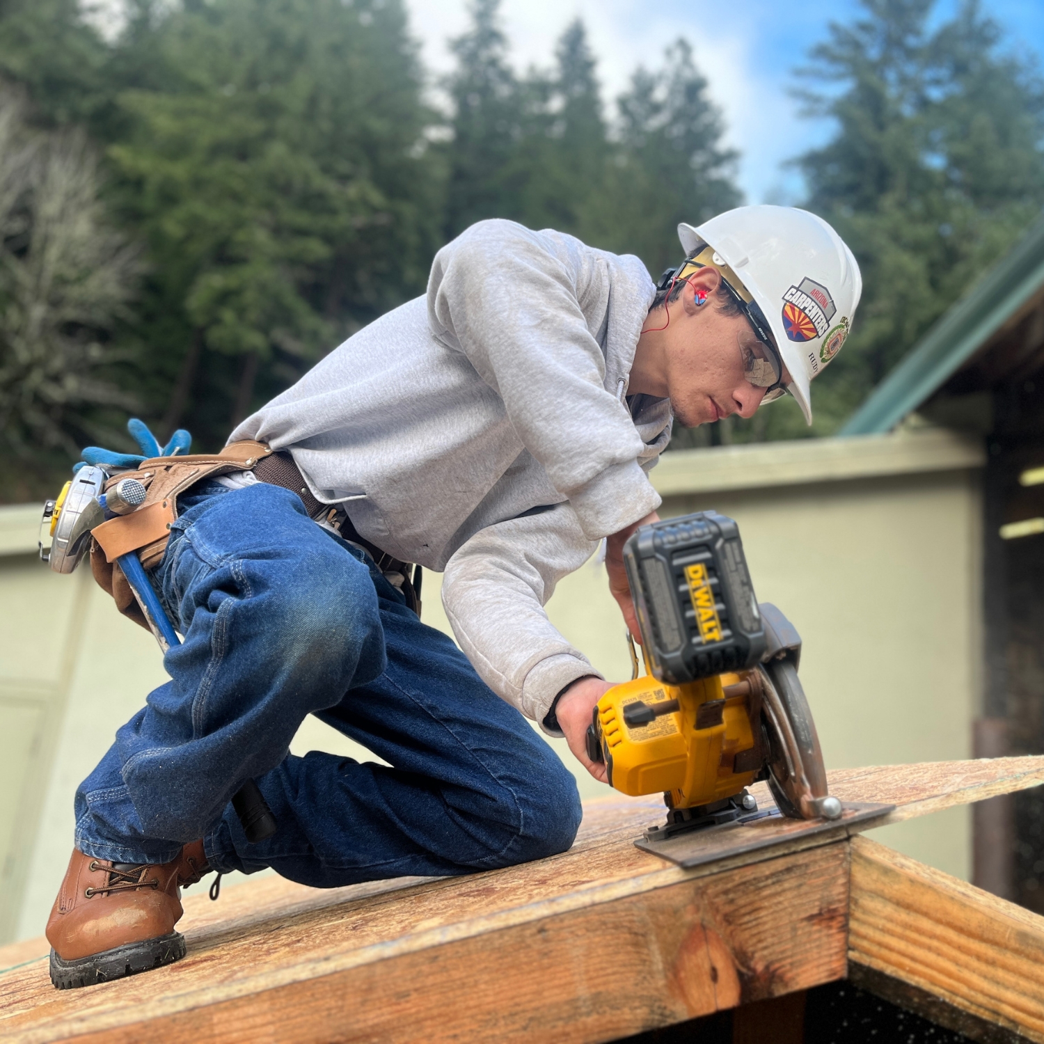 UBC Job Corps graduate on jobsite